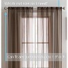 HLC.ME Sheer Voile Transparent Window Treatment Rod Pocket Curtain Panels - Set of 2 - 2 of 4