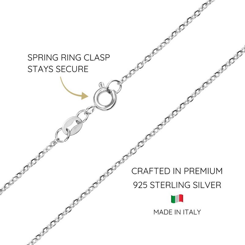 KISPER Sterling Silver Box Chain Necklace – Thin, Dainty, 925 Sterling Silver Jewelry for Women & Men with Spring Ring Clasp – Made in Italy, 3 of 8