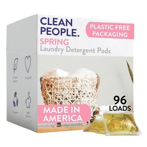 Laundry Detergent Pods - Spring 96 count- Hypoallergenic Laundry Pods - Ultra Concentrated, Recyclable Packaging, Stain Fighting - 1 of 4
