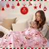Lomsoe Pink Christmas Tree Throw Blanket Cute Soft Warm Lightweight Blanket for Sofa Bed Gift Decor Christmas Gift. - 3 of 4