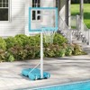 Costway Adjustable Pool Basketball Hoop with with Fillable Base Shatterproof Backboard 3.1-4.1 FT Adjustable Height - 2 of 4