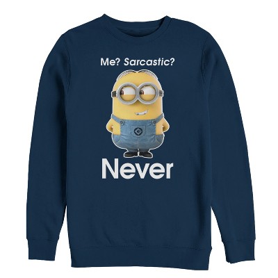 Men's Despicable Me Minion Never Sarcastic Sweatshirt