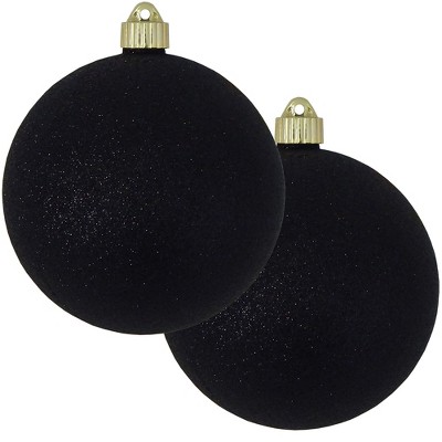 Christmas by Krebs 2ct Black Shatterproof Christmas Ball Ornament  6" (150mm)