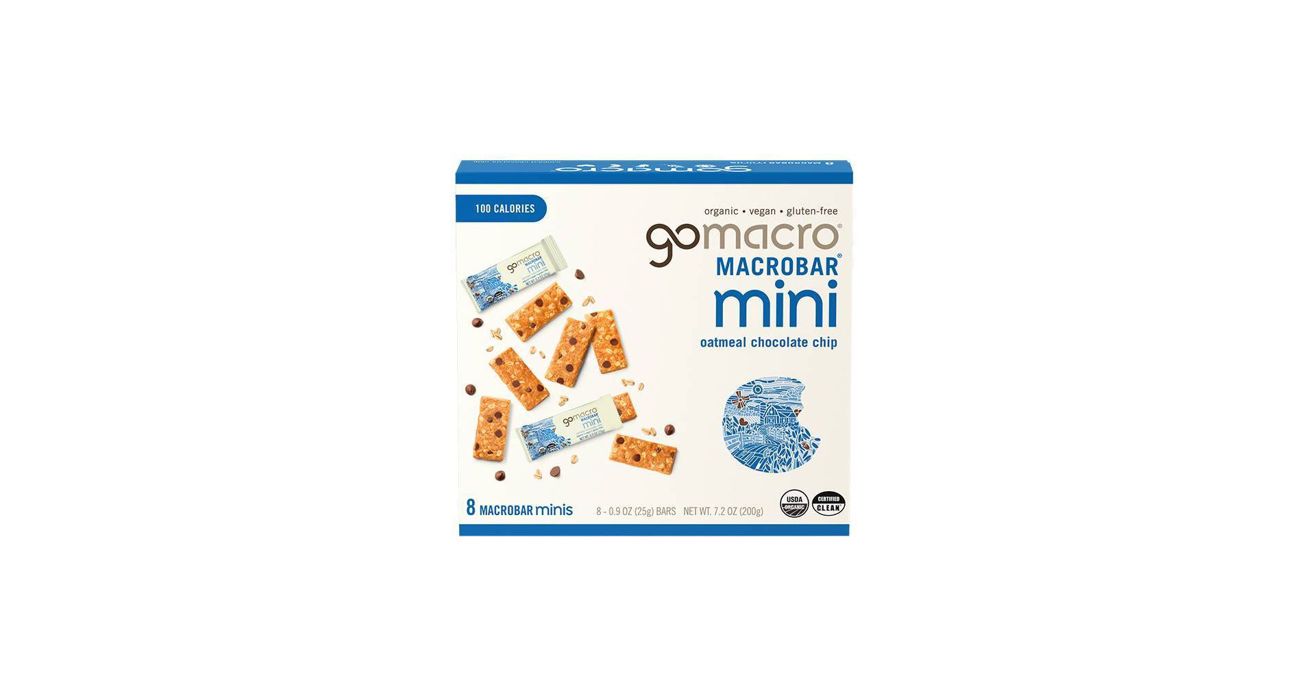 GoMacro Oatmeal Chocolate Chip Minis Protein Bar - 7.2oz