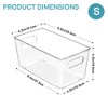 LunaLulinlk 4 Pack Clear Plastic Storage Bins with Handles, Pantry Organizer Bins, for Refrigerator, Freezer, Cabinet, Kitchen, Countertops - 4 of 4