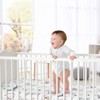 Sweet Jojo Designs Boy, Girl, Unisex/Gender Neutral Satin Fitted Crib Sheet Cartoon Puppy Grey Taupe and Blue - 4 of 4