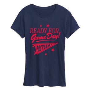 Women's - Instant Message - Ready For Game Day Short Sleeve Graphic T-Shirt - 1 of 4