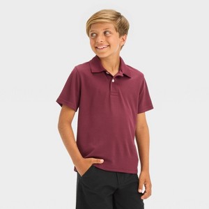 Boys' Short Sleeve Performance Uniform Polo Shirt - Cat & Jack™ - 1 of 3