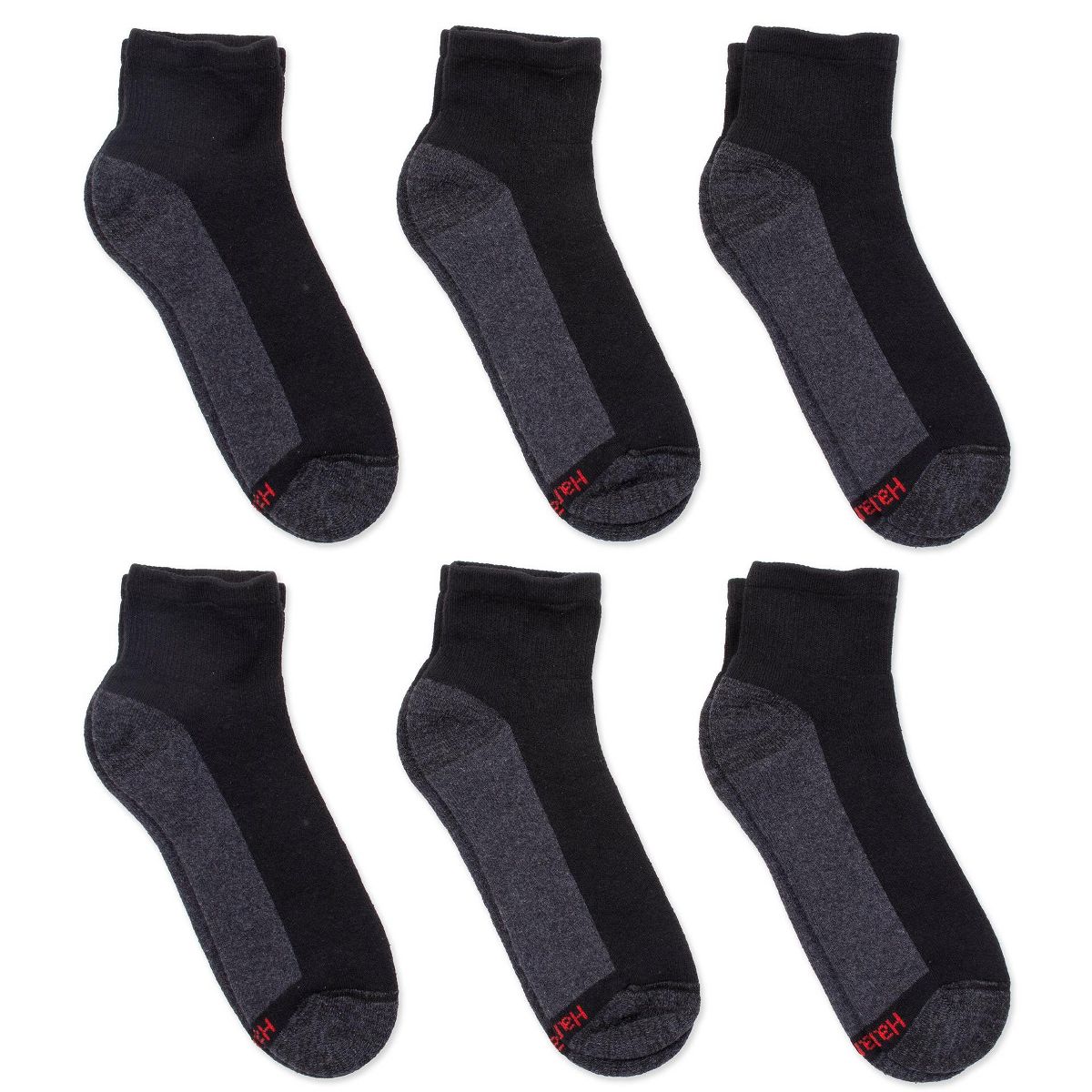 Hanes Double Tough Men's Ankle Socks, Max Cushion, 6-Pairs - thumbnail 2