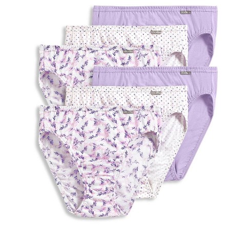 Jockey Women's Plus Size Elance French Cut - 6 Pack 8 Digital Lavender/dream Dot Purple/leaf