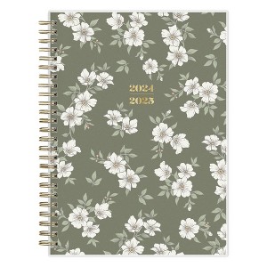 The Everygirl X Day Designer 2024-25 Weekly/Monthly Planner with Notes 8.625"x5.875" Wirebound Frosted PP Floral Olive: Student Day Planner - 1 of 4