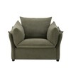 Oversized Chenille Armchair with Removable Washable Cushions - 3 of 4