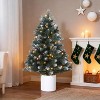TackView 3Ft Small Prelit Christmas Tree, Snow Flocked Tabletop Christmas Tree, No Assembly, Xmas Decorations for Small Spaces - 4 of 4