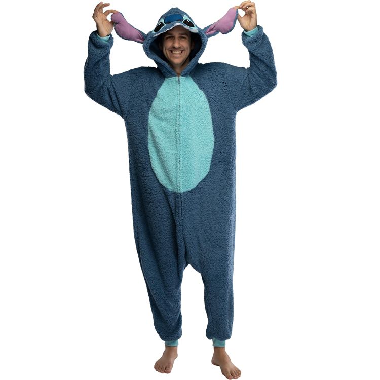 Disney Lilo & Stitch Unisex Adult Stitch Kigurumi Cosplay Costume Fleece Union Suit, 6 of 7
