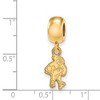 Black Bow Jewelry 14k Yellow Gold Plated Sterling Silver Iowa State Cyclones NCAA Bead Charm - 2 of 3