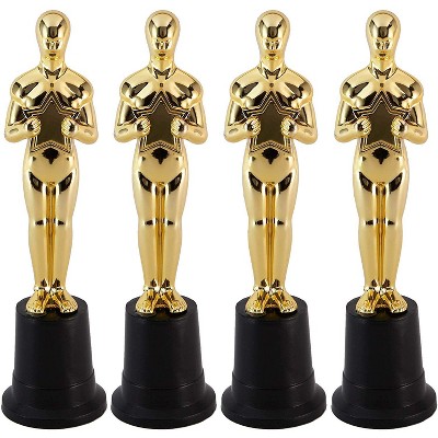 Blue Panda Gold 9 Inch Award Party Ceremony Trophy (4 Pack)