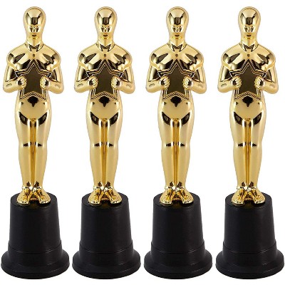 Blue Panda Gold 9 Inch Award Party Ceremony Trophy (4 Pack)