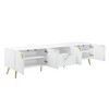Chic Crate-Gaines White High Gloss TV Stand – Media Console w/ Sleek Storage, Multi-Room Furniture - 4 of 4