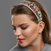Unique Bargains Women's Bling Assorted Color Crushed Turquoise Rhinestone Headband Wide Edge 4.72"x1.65" 1Pc - 2 of 4
