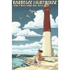 Trends International Lantern Press - New Jersey Shore, Barnegat Lighthouse Unframed Wall Poster Prints - 4 of 4