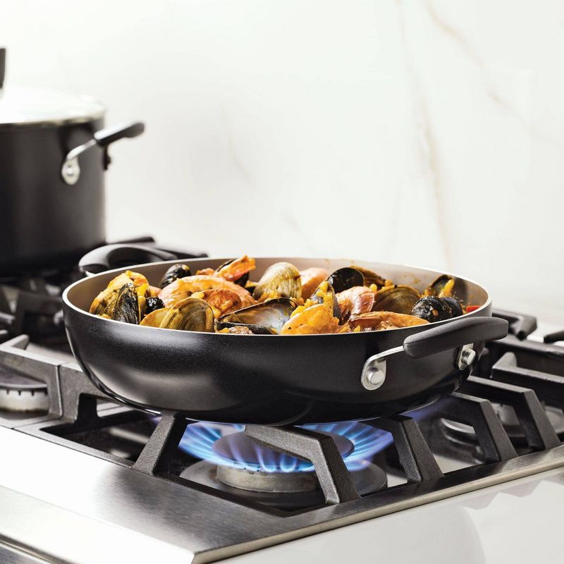 Farberware Smart Control 11.25&#34; Covered Everything Pan with 2 Side Handles Black, 3 of 10