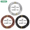 Unique Bargains Aluminum Gardening Bonsai Training Wire 3 Rolls - 3 of 4