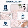 GustoWave Various sizes Floral Neutral Washable Hallway Low Pile Area Rug for Bedroom, Living Room, Pink Orange - 4 of 4