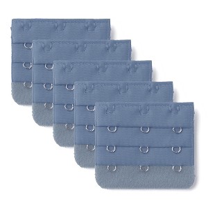 Allegra K Women's 3 Hook 3 Row Stretchy Bra Strap Extenders Hooks Bra Band - 1 of 4