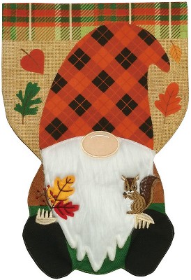 Fall Gnome Burlap Garden Flag 18" X 12.5" Briarwood Lane : Target