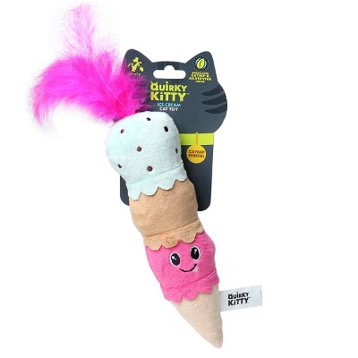 Quirky Kitty Ice Cream Kicker Cat Toy