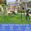 Costway 5-In-1 Outdoor Kids Swing Set W/ Heavy Duty Swing Frame & Ground Stakes Backyard - image 3 of 4