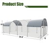 Large Metal Chicken Coop, Walk-in Poultry Cage Hen Run House, Tri-Supporting Wire Mesh Chicken Run for Outdoor Yard Farm Use 9.2'Wx24.9'Lx6.5'H - 2 of 4