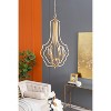VYNXARIA 4 - Light Antique Gold Metal Ceiling Lights, Sculptural Hanging Chandelier with Adjustable Chain - 2 of 4