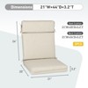 Aoodor Outdoor High Back Dining Chair Cushion Set, Water Proof & Stain Resistant, Polyester Fabric Cover with Ties and Zipper, Set of 2 - 3 of 4