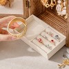 Rotating Wooden Jewelry Organizer with Ring Tray, Necklace Holder & Display Case for Bracelets, Earrings, Gift for Women - 4 of 4