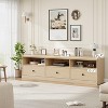 70" Mid-Century Modern TV Stand for TVs Up to 75", Entertainment Center with 3 Drawers & Open Shelves, Wood Media Console for Living Room, Bedroom - 4 of 4