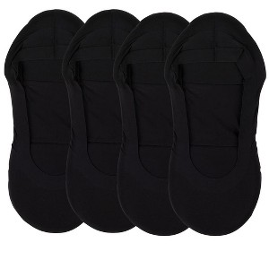 Memoi 4 Pairs Women's Cushioned Fine Edge No-Show Sock Liner - 1 of 2