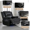 360° Swivel and Rocking Manual Recliner Chair with LED Light Strip, Overstuffed Cushions and Wide Armrests for Home Theater, Living Room, Bedroom - 4 of 4