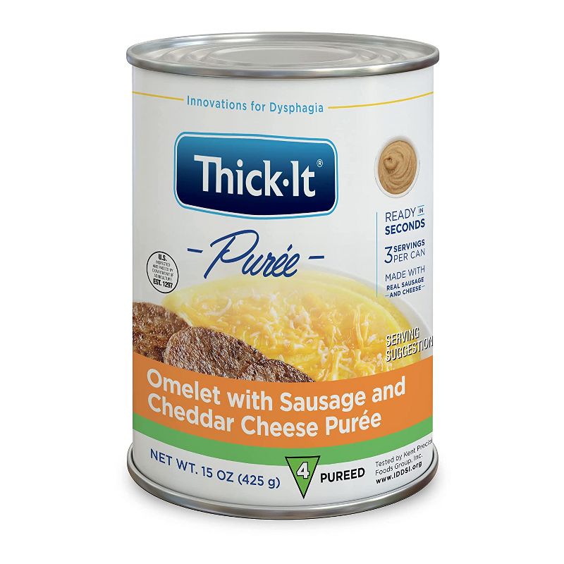 Thick-It Purées, Multiple Flavors, Ready to Use, IDDSI Level 4 Puréed, 15 Ounce Cans, 1 of 2