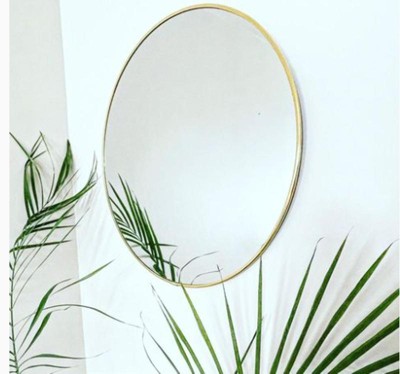 Umbra Hubba 34 Round Mirror - Brass