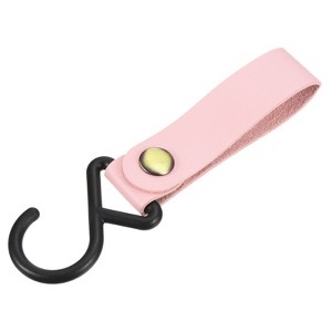 Unique Bargains PU Leather Strap Outdoor Camping Plastic S Shelf Hooks and Hangers - 1 of 4