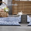 Area Rug 8¡Á10 Vintage Medallion Machine Washable Rugs Non Slip Non Shedding Distressed Printed Low Pile Foldable Carpet for Bedroom - 2 of 4