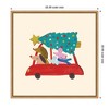 Kate & Laurel All Things Decor Sylvie Framed Canvas Driving Home for Christmas by Aislinn Simmonds Duchess Plum - 2 of 4