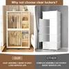 LIVAREEmlen Portable Wardrobe Closet Storage Organizer for Clothes,Clothes Dresser,6 Magnetic Doors-6 Cubes & 2 Hanging Rod,6 pcs hangers,White - 4 of 4