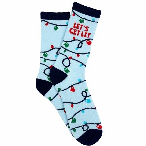 Everything Legwear Christmas Let's Get Lit Crew Sock - 1 of 1