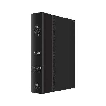 The Jeremiah Study Bible, NIV (Large Print, Black W/ Burnished Edges) Leatherluxe W/Thumb Index - by  David Jeremiah (Leather Bound)