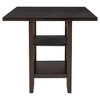 NicBex 35.4 Inch Square Counter Height Dining Table with 2-Tier Storage Shelving for Living Dining Room - image 2 of 4