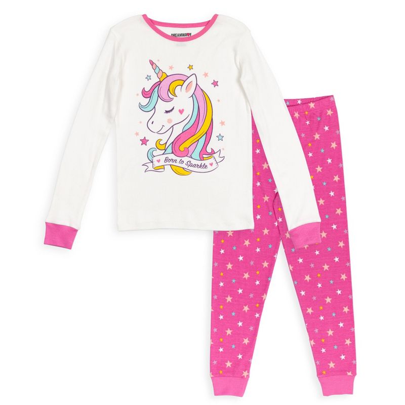 Dreamwave Unicorn Cotton 4 Piece Pajama Pant Set , 3 of 9