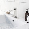 OUTSUPPLY Bathroom Faucet Single Hole, Single Handle Stainless Steel Faucet for Bathroom Sink with Deckplate and Drain Assembly - 2 of 4