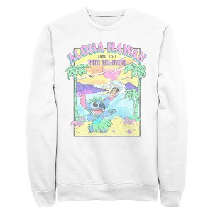 Men's Lilo & Stitch Aloha Hawaii Come Visit the Islands Sweatshirt - 1 of 4